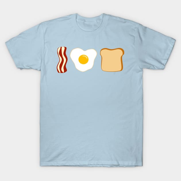 I Love Breakfast (white background) T-Shirt by elrathia